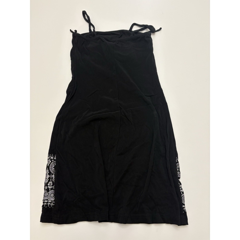 VTG Y2K Black Midi Dress Whimsigoth Vamp Fairy Grunge Size S - Picture 3 of 4